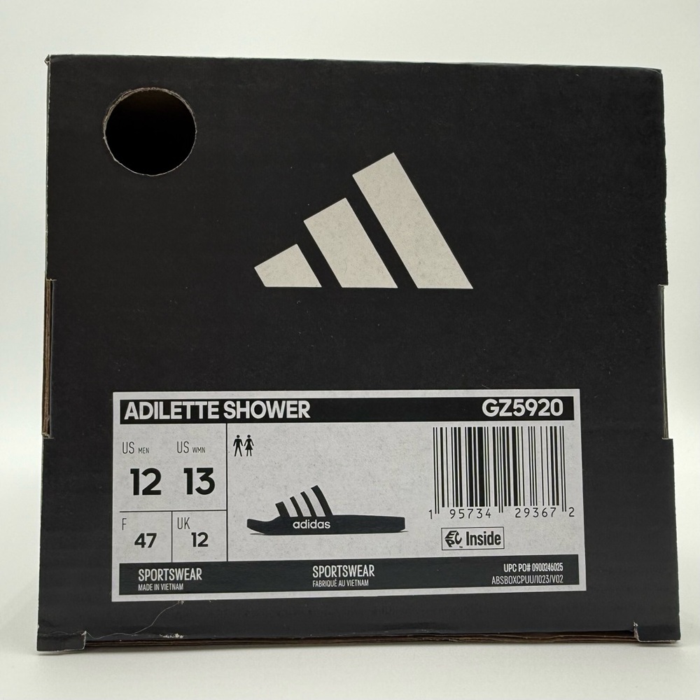 Adidas Adilette Shower Slide Men's Navy White New with Box GZ5920 - Picture 10 of 12